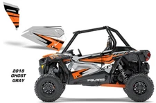 AMR Racing Graphic Wrap Kit Polaris RZR 1000 UTV OEM Door Insert 2018 GHOST GRAY