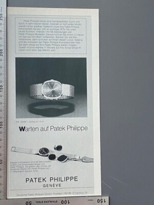 Patek Philippe Geneve Warten auf... Original Vintage Werbung 1973 Reklame advert