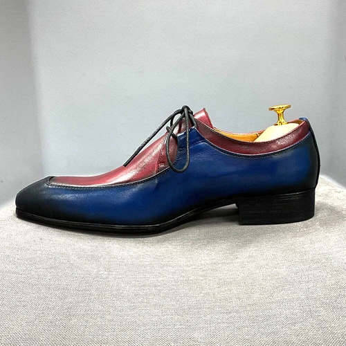 Herren Anzugschuhe Echtleder Herren Business Schuhe Büro Schnürschuhe Oxford - Bild 12 von 19