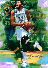 Karl-Anthony Towns Authentic Artist Signed Limited Edition Print Card 22 of 25
