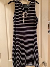 Ralph Lauren Size M Striped Sleeveless Dress