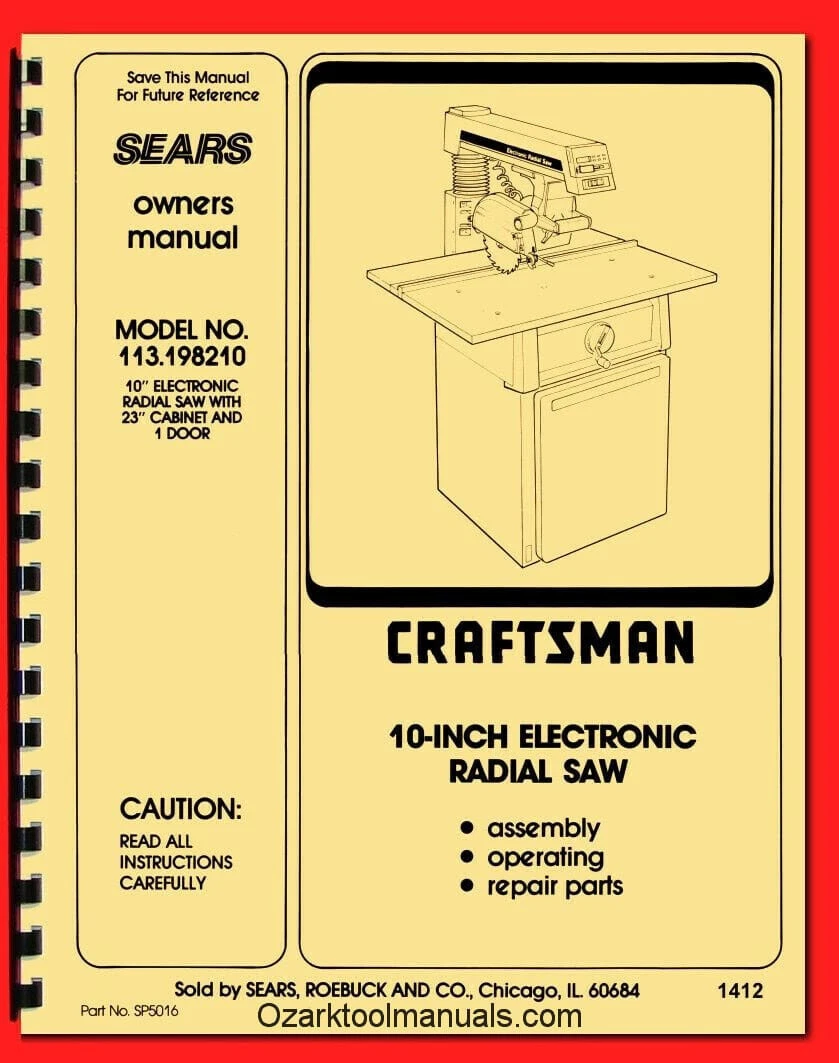 Craftsman 10 electronic online radial arm saw