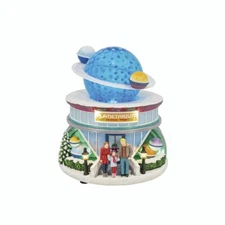 FG Square Planetarium Enchanted Forest Musical Christmas Village Rotating Planet