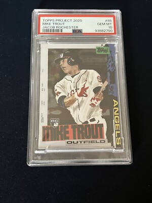 Topps Project 2020 Mike Trout RC Jacob Rochester PSA 10
