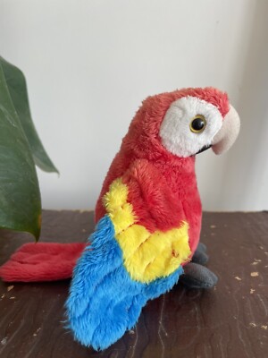 Wild Republic Mehrfarbig Rot Blau Gelb Papagei Vogel Tier Stofftier Plüschtier
