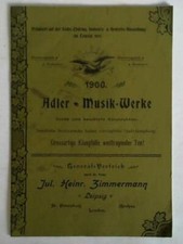 Adler - Musik-Werke 1900. Solide und bewährte Konstruktion. Sämtliche Instrument