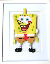 Vintage Collectible SpongeBob SquarePants Cotton Bath Tub Wash Mitt 2003 NEW