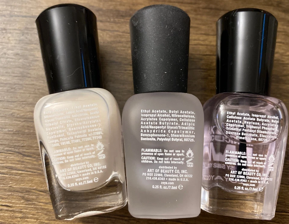 Mini juego de manicura Zoya Naked de 3 piezas: sello brillante, sello satinado y perfeccionador de puntas nuevo en caja Foto 4 de 4