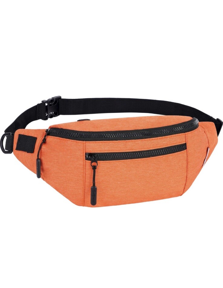 Sportsnew Fanny Pack Waist 4Zippered Pockets Hiking Beach Cycling
