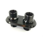 Black Aluminum 2 Port Firewall Bulkhead Air Conditioning / Heater Fittings