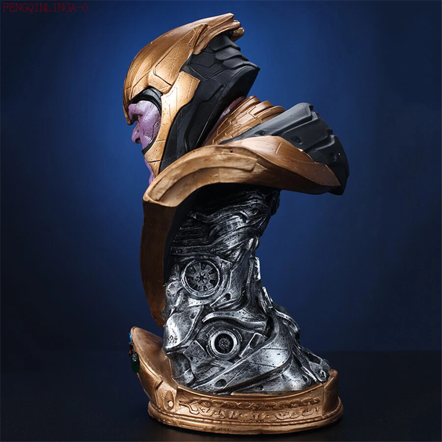 1/2 Thanos Bust Figure 38cm Resin Model Statue With LED Stones New - Image 4 of 4