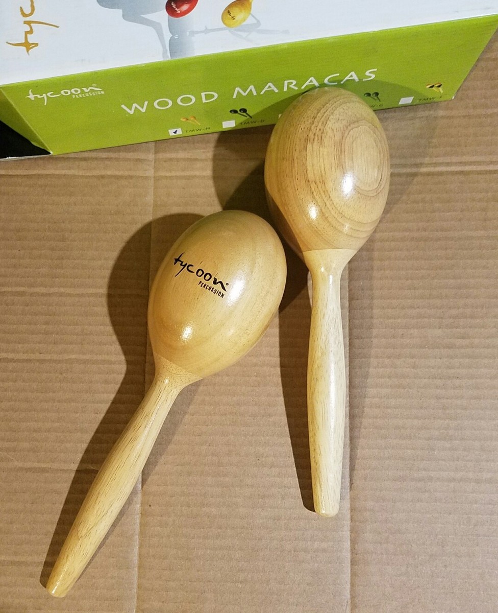 Siam Oak Maracas Matched Pair Tycoon Percussion TMW-S Wood Maracas ...