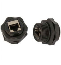 Cat.6 RJ45 Shielded Ethernet Industrial Panel Mount Bulkhead Coupler