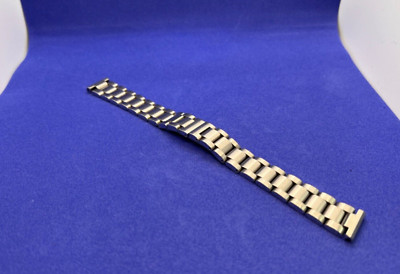Uhrenarmband aus Edelstahl Massiv, 16 mm mit Faltschließe