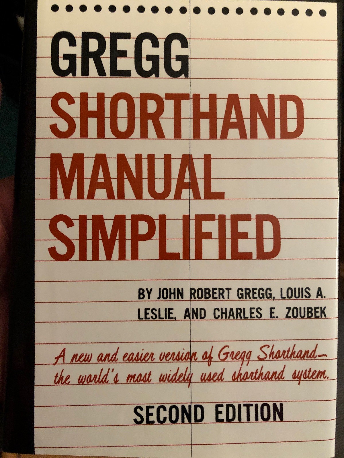 Shorthand Manual Simplified by Louis A. Leslie, John R. Gregg and Charles  E. Zoubek (1955, Hardcover, Revised) | eBay