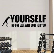 Push Yourself Quote Wall Sticker Art Home Decal wallart Family Bedroom Gym