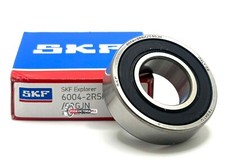 SKF 6004 2RS C3 GJN DEEP GROOVE BALL BEARING, RUBBER SEALED 20x42x12mm