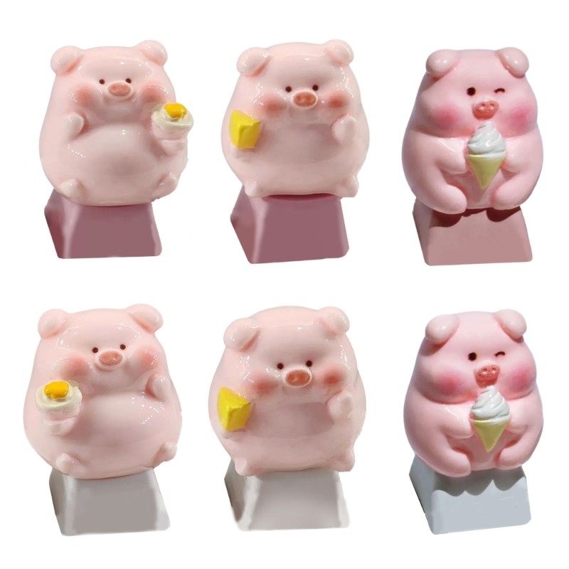 Lovely Cartoon Pig Keycap for Mechanical Keyboards Keycaps Durability