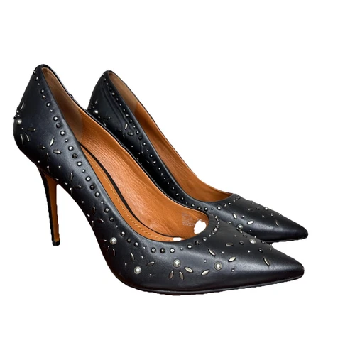 Coach Prairie Rivet Waverly Tacchi Donna 11B Nero Pelle Decolte Bling Stud