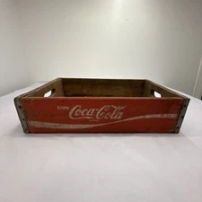 Vintage Coca-Cola Coke Red Wooden Crate 1975 Chattanooga TN