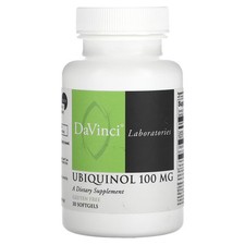2 X DaVinci Laboratories of Vermont, Ubiquinol, 100 mg, 30 Softgels