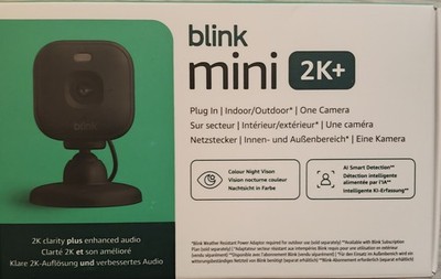 Blink Mini 2k+ - Plug-in Smart Überwachungskamera schwarz