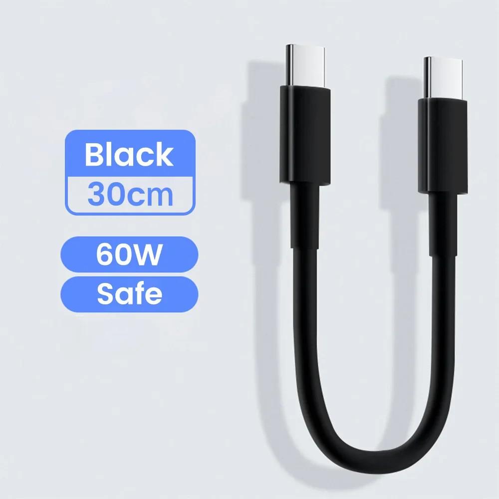 Short 30Cm Type C to USB C Cable Fast Charging for Iphone15 Xiaomi Samsung Huawe