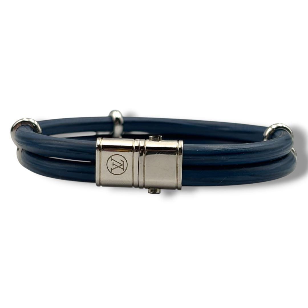 Louis Vuitton Bracelet Epi Bracelet Keep It Twice Padlock Blue image 6
