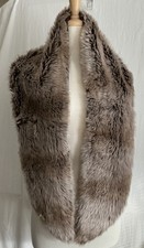 Faux Fur Scarf Shawl Collar Wrap Stole Winter Shrug Wedding Bridal Prom Satin