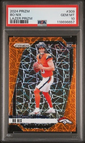 2024 PANINI PRIZM LAZER PRIZM #309 BO NIX PSA 10