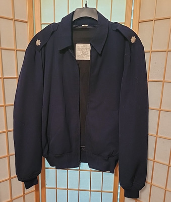 Vintage USAF US Air Force Jacket by PATRIOT USA Blue Poly Cotton Blend sz 46