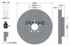 Bremsscheibe TEXTAR 92266025 BMW 34106894383 BMW 34116785675