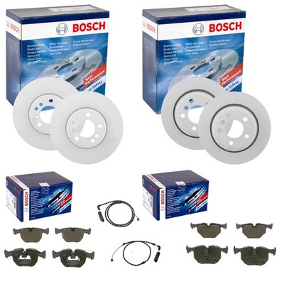 BOSCH BREMSSCHEIBEN + BELÄGE VORNE + HINTEN passend für BMW X3 E83 Bj. 2003-2011