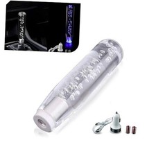 Car Shifter Knob, Cool Colorful LED Luminous Crystal 1 PC 7.87" Transparent