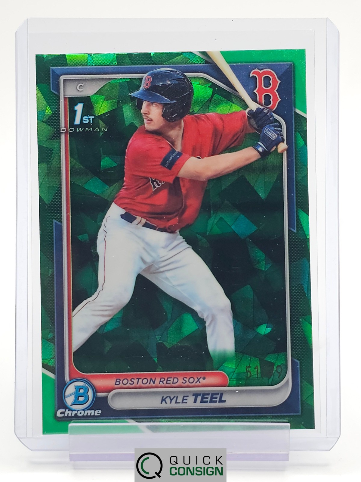 KYLE TEEL 2024 BOWMAN CHROME GREEN CRACKED ICE 1ST ROOKIE RC /99 SOX MLB Q0200