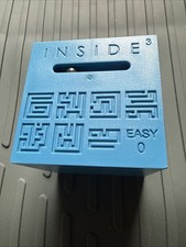 INSIDE Easy 0 Labyrinth Puzzle Cube Blue Inside the Cube Maze Toy 2.25