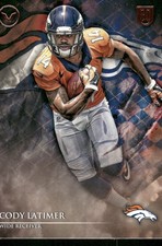 2014 Topps Valor #87 Cody Latimer Rookie RC Denver Broncos football card. rookie card picture