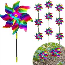 10X Bird Repellent Reflective Windmill Anti Bird Wind Spinner for Garden Orchard
