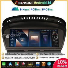 DAB+Android 14 Autoradio GPS SWC CarPlay BMW E90 E91 E92 E93 E60 E61 E63 E64 CCC