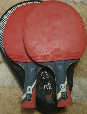 Cornilleau Sport Duo D18 Tischtennis-Schläger Set 2x Holz konkav, Hülle