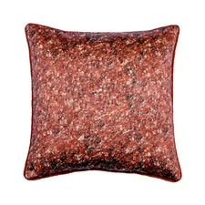 Rust Decorative Throw Pillow Cover, 16"x16" Velvet Cushion - Sandstone