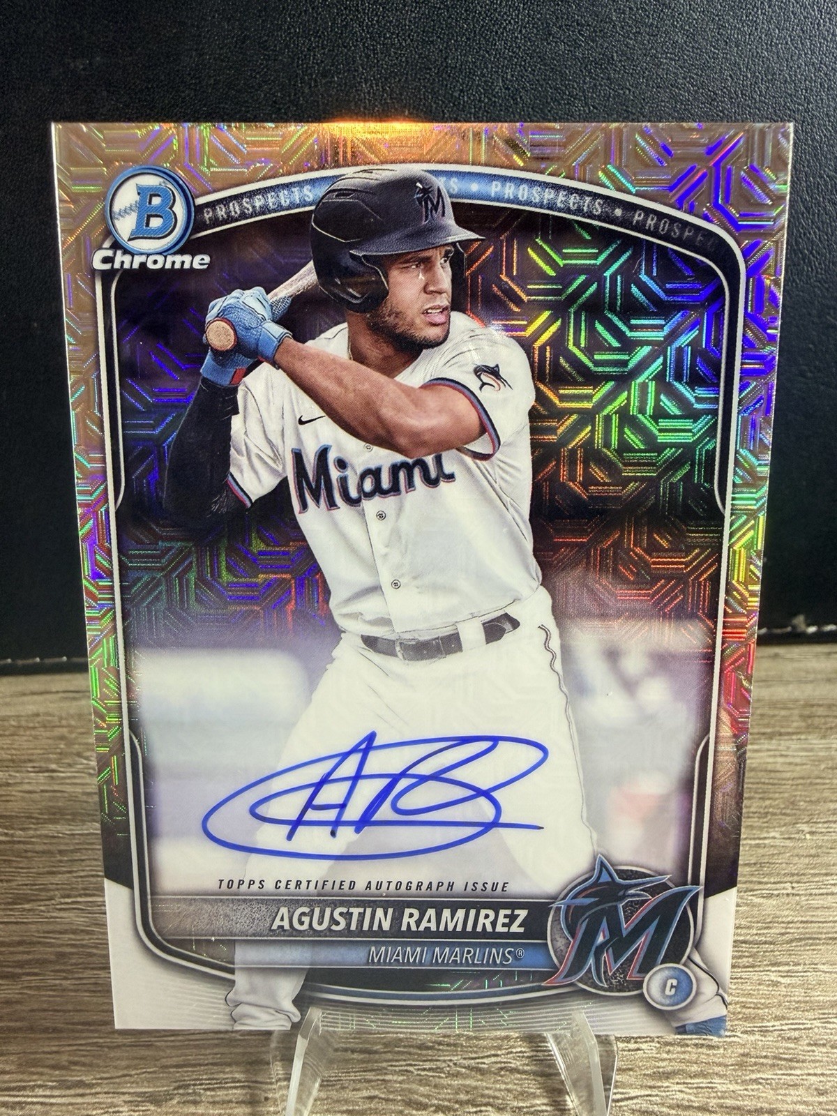 2025 Bowman Agustin Ramirez Chrome Mojo Mega Prospect Auto #BMA-AR MARLINS e581