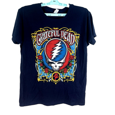 Grateful Dead Commerative 40th Anniversary Womens T Shirt. Navy Blue Size XL