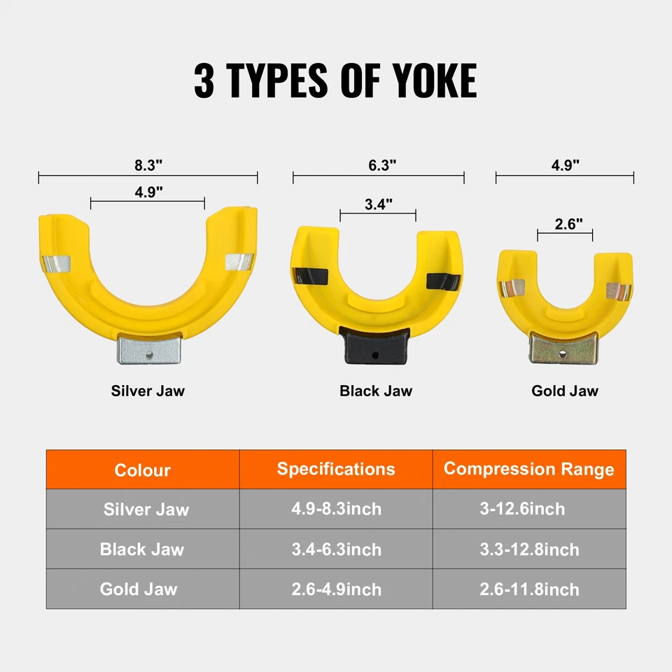 4500kg Coil Spring Strut Compressor Clamp Shock Absorber Suspension 3 Pcs Tool - Image 3 of 4