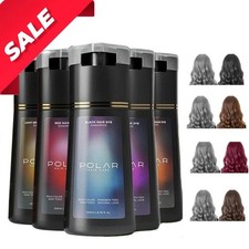 200ml Polar Hair Dye Shampoo for Women Men Black  Dark Brown  Light Brown 
