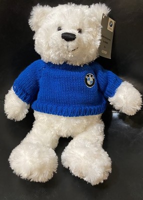 BMW Bear With Blue BMW Knit Sweater  By Gund. With Tags