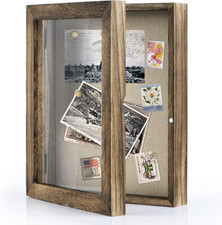 Love-Kankei 8X10 Shadow Box Frame with Linen Back Picture Memory Box Display Med