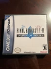 Final Fantasy I & II Dawn Of Souls (Nintendo GBA) CUSTOM CASE ONLY EXCL COND