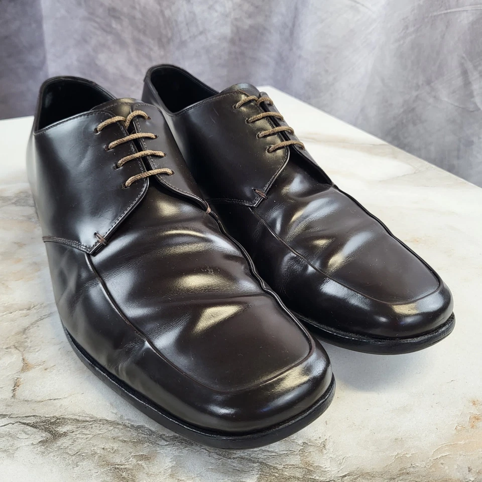 Prada Apron Toe Dark Brown Oxfords Men's Size 11 EE - Image 2 of 4