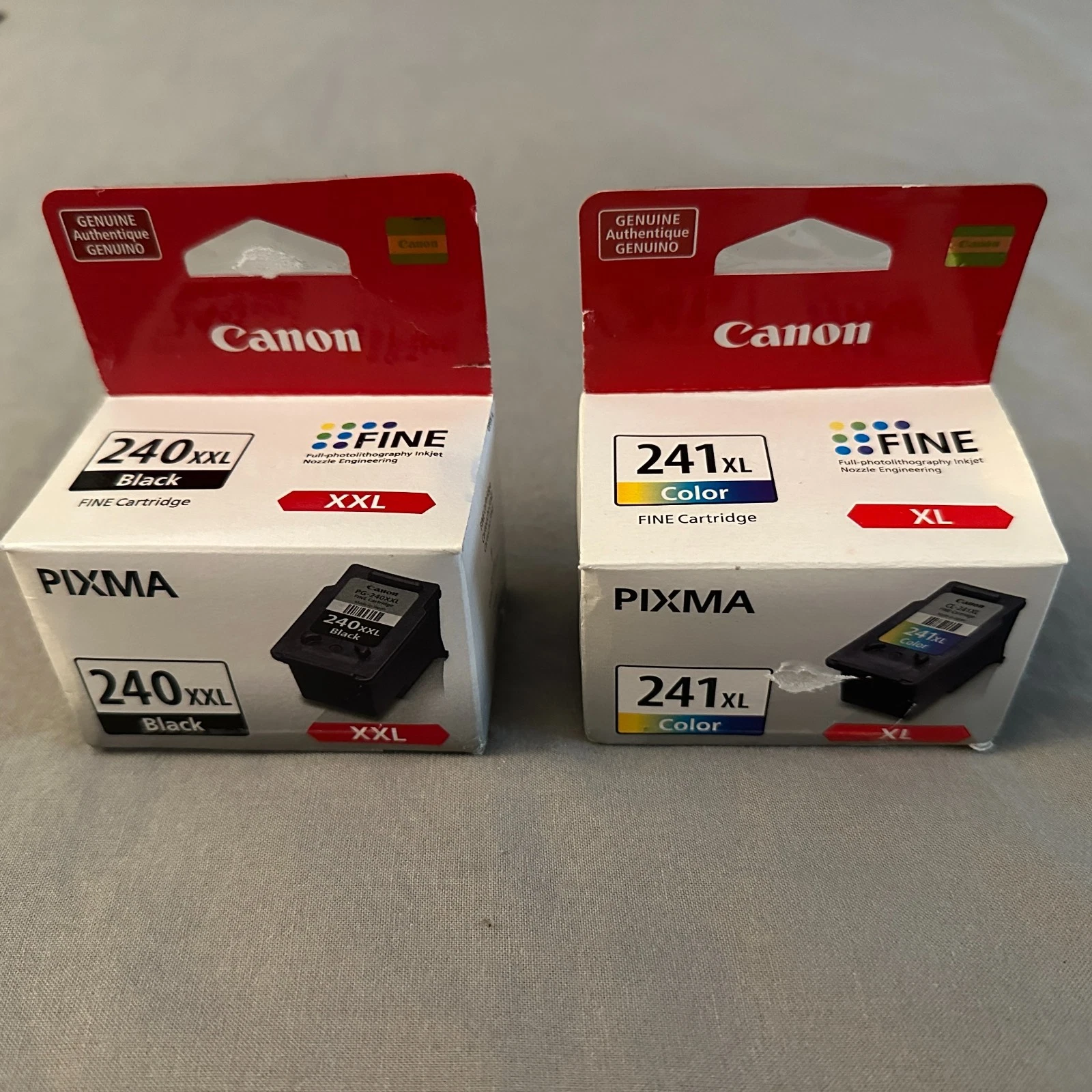 Canon Pixma 240XXL 241XL Fine Black & Color Cartridges CMYK